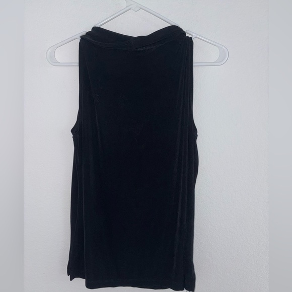 90s / Y2K Black Cowl Neck Sleeveless Tank West End - Picture 7 of 7